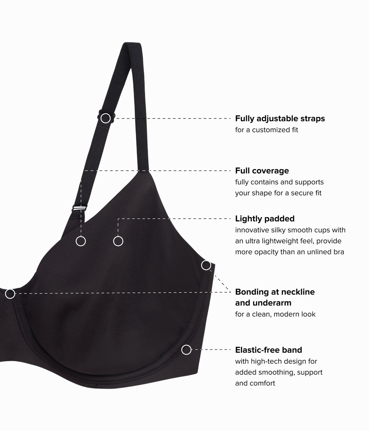 Sleek Standard Underwire Bra - Black | Wacoal Best Price