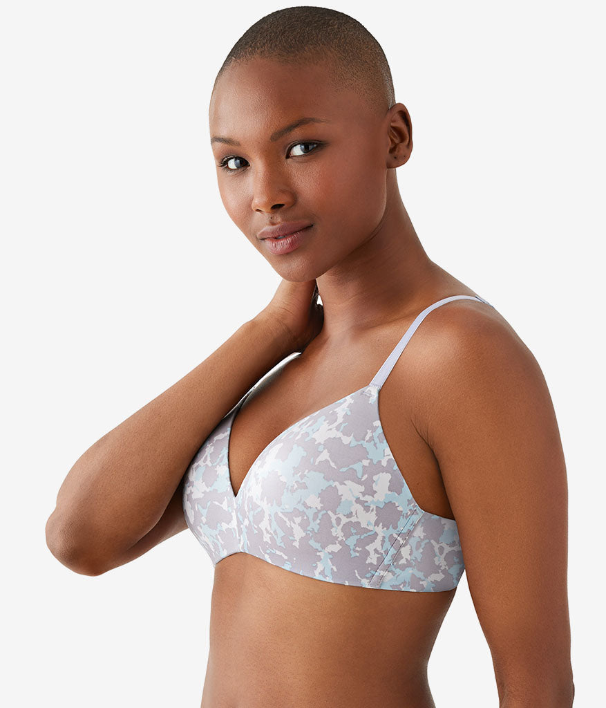 Future Foundation Wire Free T-Shirt Bra - Dream Blue/Gray Camouflage | Wacoal Value