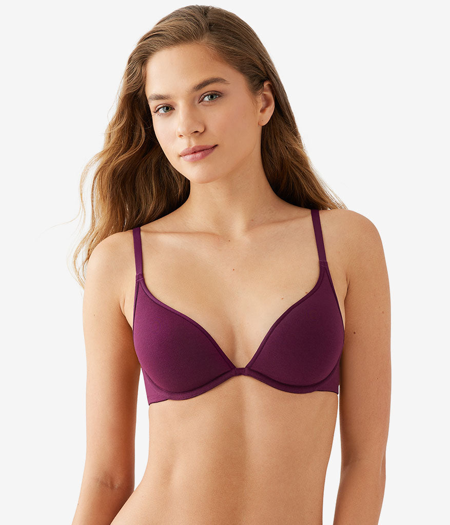 Cotton To A Tee Plunge T-Shirt Bra - Potent Purple | Wacoal Trusted