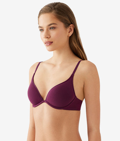 Cotton To A Tee Plunge T-Shirt Bra - Potent Purple | Wacoal Trusted