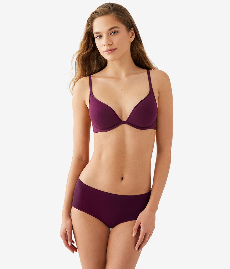 Cotton To A Tee Plunge T-Shirt Bra - Potent Purple | Wacoal Trusted