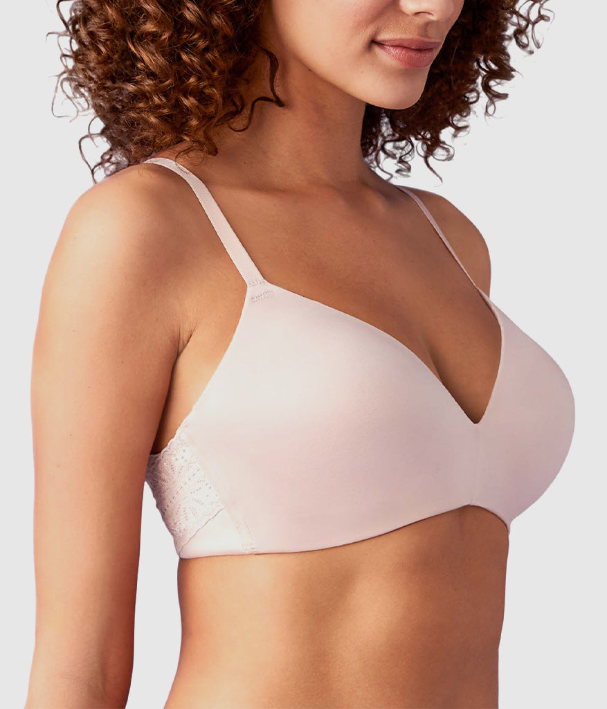 Future Foundation Wire Free T-Shirt Bra with Lace - Rose Smoke | Wacoal Latest