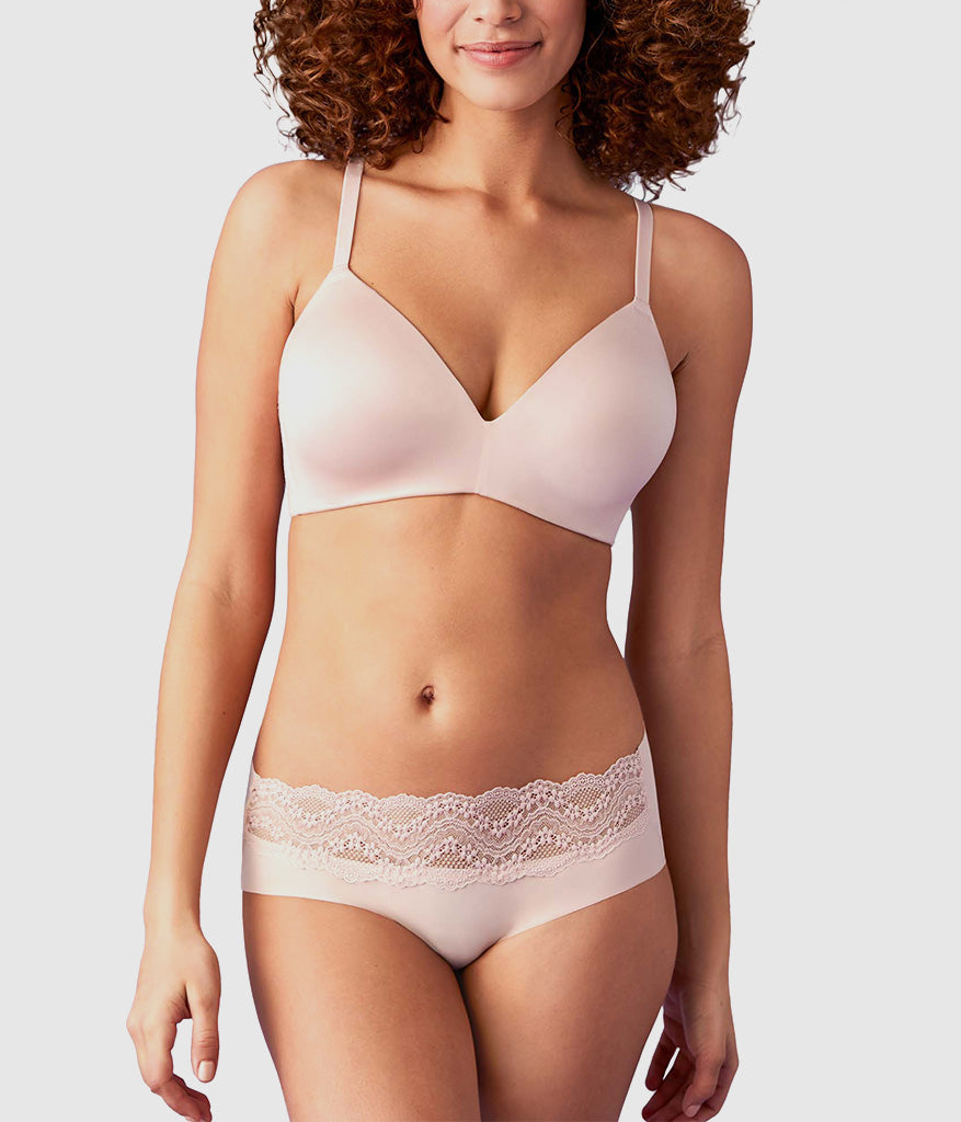 Future Foundation Wire Free T-Shirt Bra with Lace - Rose Smoke | Wacoal Latest