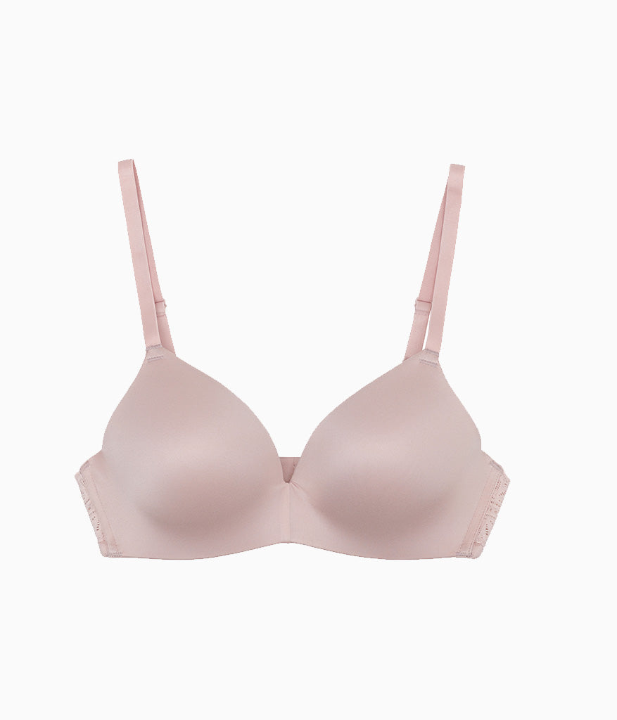 Future Foundation Wire Free T-Shirt Bra with Lace - Rose Smoke | Wacoal Latest