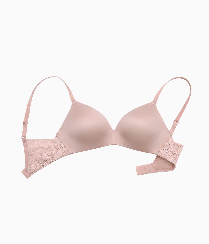 Future Foundation Wire Free T-Shirt Bra with Lace - Rose Smoke | Wacoal Latest