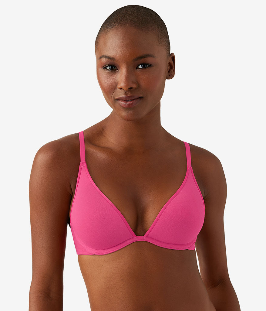Cotton To A Tee Plunge T-Shirt Bra - Raspberry Sorbet | Wacoal Popular