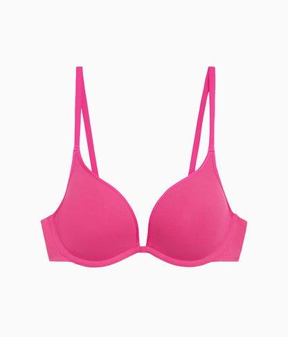 Cotton To A Tee Plunge T-Shirt Bra - Raspberry Sorbet | Wacoal Popular