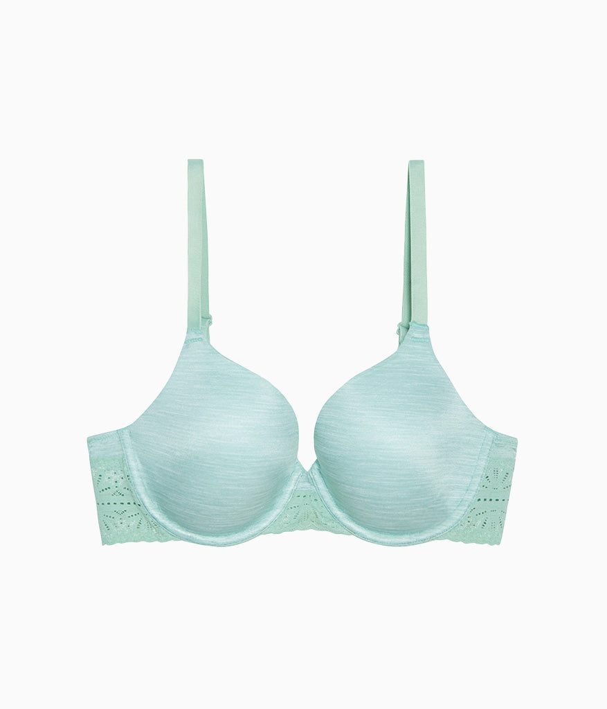 Future Foundation T-Shirt Bra with Lace - Silt Green Heather | Wacoal Recommended
