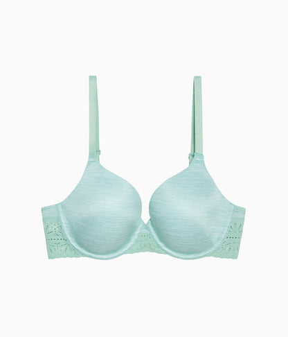 Future Foundation T-Shirt Bra with Lace - Silt Green Heather | Wacoal Recommended