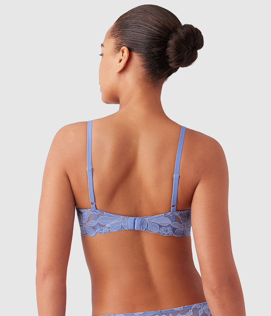 Feeling Famous Balconette Contour Bra - Country Blue/Bright White | Wacoal Great Value