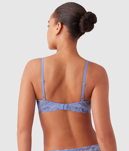 Feeling Famous Balconette Contour Bra - Country Blue/Bright White | Wacoal Great Value