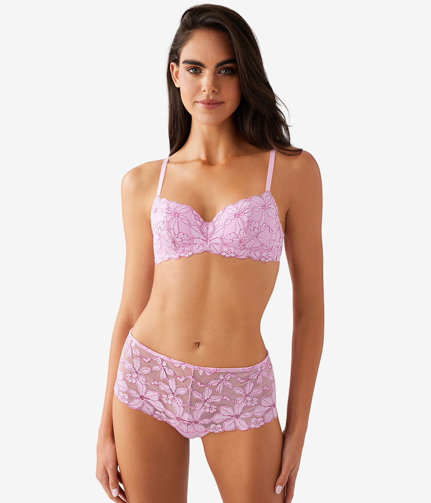 Feeling Famous Balconette Contour Bra - Pink Lavender/Very Berry | Wacoal Premium