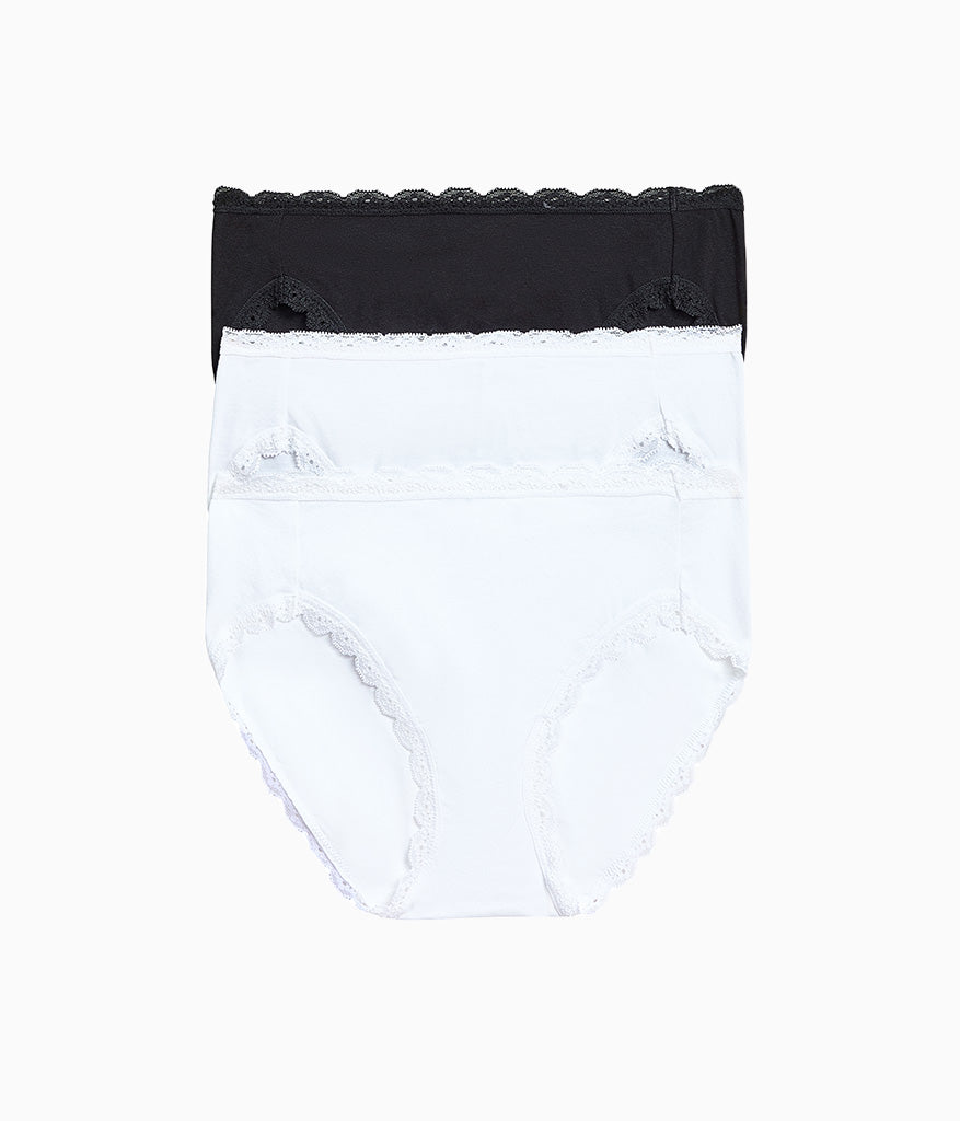 Inspired Eyelet Hi-Leg Panty Pack - White/White/Night | Wacoal Exclusive