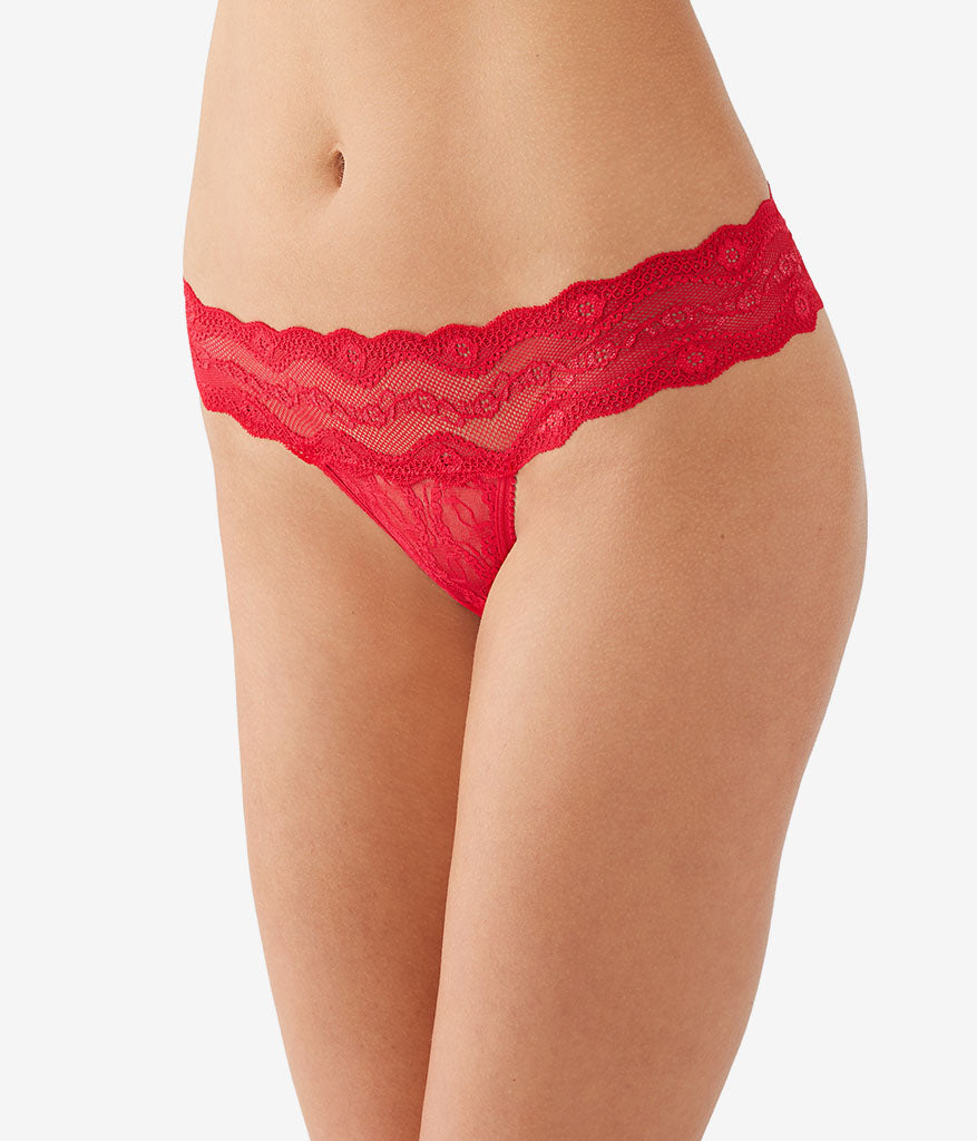Lace Kiss Thong Panty Pack - White/Crimson Red/Night | Wacoal Exclusive