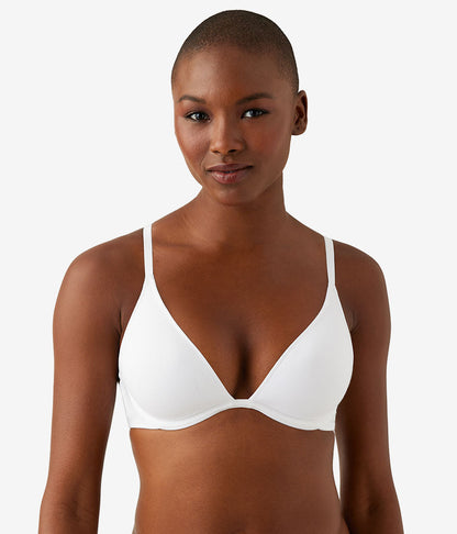 Cotton To A Tee Plunge T-Shirt Bra - White | Wacoal Essential