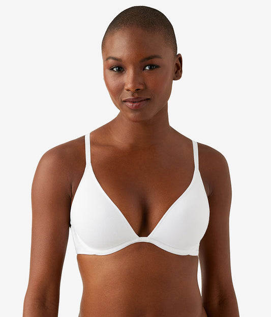 Cotton To A Tee Plunge T-Shirt Bra - White | Wacoal Essential
