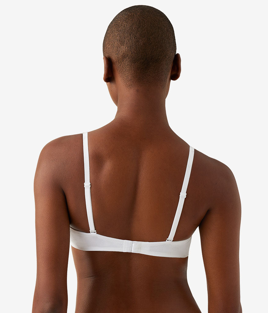Cotton To A Tee Plunge T-Shirt Bra - White | Wacoal Essential