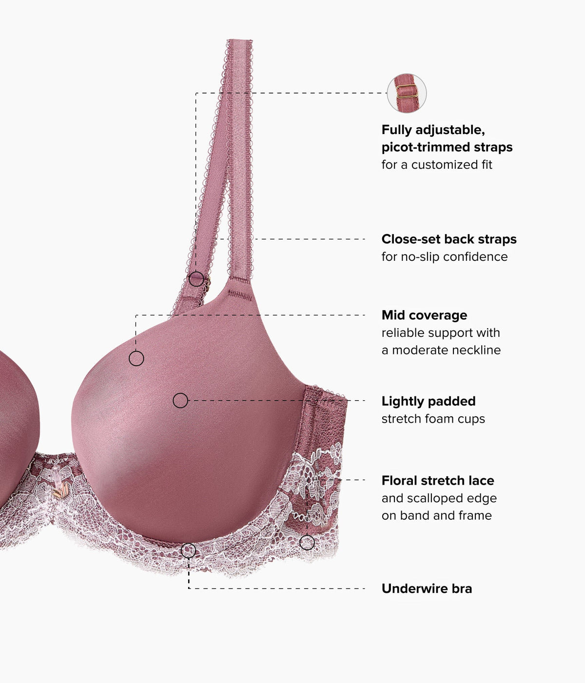 Modern Affair T-Shirt Bra - Rose Brown/Cradle Pink | Wacoal Sale